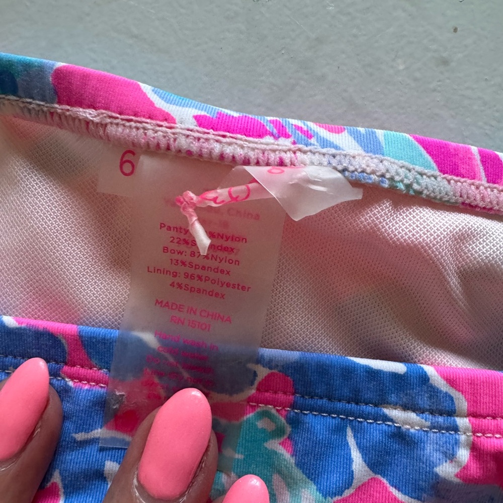 Lilly Pulitzer Pink and Blue women's Bikini set 2 tops 1 bottom - Picture 5 of 7